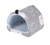 Qukaim Hamac suspendu en toile pour animal domestique, 14 x 12 cm, hamac pour rat, hamster, écureuil, perroquet, lapin gris, lit à suspendre pour animal domestique, hamac en toile pour hamster