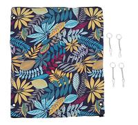 Qukaim Hamac tunnel double face multifonction pour petit animal domestique à suspendre pour planeur en sucre et cochon d'Inde, motif forêt tropicale bleue