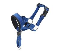 Qukaim Housse de protection buccale pour chien en nylon - Muselière réglable - Couverture en nylon pour le dressage - Empêche les morsures et les aboiements - Taille M - Bleu