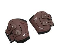 Qukaim Jambières de protection en polyuréthane pour cheval, leggings épais avec doublure douce, réglables pour les pattes avant et arrière, rouge XL, fournitures pour chevaux