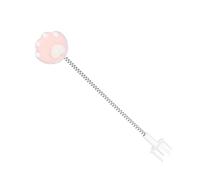 Qukaim Jouet pour animal domestique - Jouet élastique à ressort en fil métallique - Bâton interactif en forme de patte de chat - 30 cm de long - Rose