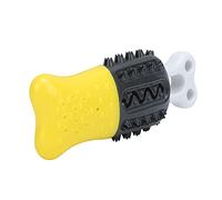 Qukaim Jouet rafraîchissant pour chien - Jouet interactif à mâcher en forme d'os - Jouet de dentition en TPR pour chiens de petite et moyenne taille - Fonction couineur - Design coloré