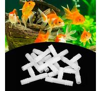 Qukaim Lot de 10 connecteurs en T ABS pour aquarium, valve de contrôle du volume à 3 voies pour pompe à oxygène, convient pour divers systèmes aquatiques