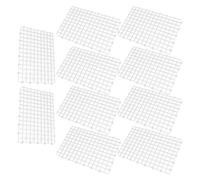 Qukaim Lot de 10 filtres en mousse biochimique pour aquarium - Double tête - En plastique - Grille inférieure - Pour utilisation dans un aquarium - Équipement blanc