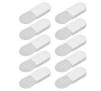 Qukaim Lot de 10 pinceaux portables en silicone pour masque de boue - Applicateurs de masque de boue en silicone - Forme de langue courte - Pinceaux portables pour masques en argile, crème CC et