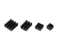 Qukaim Lot de 20 dissipateurs thermiques en aluminium noir avec adhésif pour Raspberry Pi 2/3/4, radiateur CPU efficace, compatible avec les modèles 3B et 4B