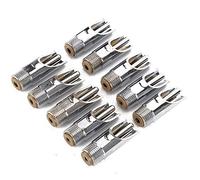 Qukaim Lot de 20 fontaines à double ressort pour porc, sans trois voies, en métal, style bouche de canard, accories de ferme pour l'alimentation du bétail, rouge