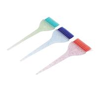 Qukaim Lot de 3 pinceaux de teinture pour cheveux avec manche pailleté, applicateur pour teinture des cheveux et mèches