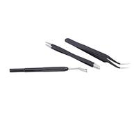 Qukaim Lot de 3 pinces à tiques à double pointe en acier inoxydable avec pince à épiler à double pointe pour animal de compagnie, chien, chat et humain, léger, facile à utiliser
