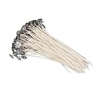 Qukaim Lot de bouteilles de voyage vides en coton pré-ciré, bouteilles de voyage réutilisables avec sac pour lotions, shampooings, gels douche, 8 rouleaux d'étiquettes autocollantes, 15 cm, mèches de