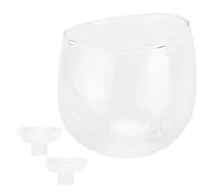 Qukaim Mini pot de plantes d'aquarium en verre avec 2 ventouses pour aquarium, convient pour les plantes aquatiques, fournitures d'aquarium