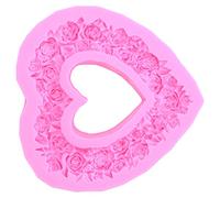 Qukaim Moule à gâteau en silicone en forme de couronne de rose 3D pour mariage, anniversaire, anniversaire de mariage, flexible et antiadhésif, 25 x 25 x 5 cm