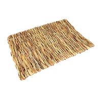 Qukaim Nichoir en bois pour animaux domestiques, chinchilla écureuil, cage de nidification pour petits animaux, hamac de poche pour perruche, tapis d'herbe pour hamster, options jaune et rose