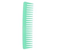 Qukaim Peigne à dents larges, grand peigne démêlant sans poignée pour cheveux bouclés, convient aux cheveux secs et mouillés, vert