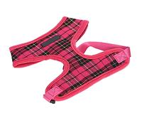 Qukaim Pet Supply Harnais pour chien avec laisse, maille souple respirante style gilet pour chiens de petite et moyenne taille, rose, taille L