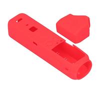Qukaim Petit étui de transport pour appareil photo, sac de rangement portable pour Osmo Pocket/Osmo Pocket 2, coque de protection en silicone, cache objectif, rouge, avec corde de suspension