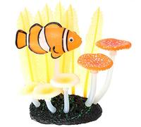 Qukaim Plante aquatique artificielle lumineuse pour aquarium, orange, idéale pour la décoration d'aquarium, 30 cm de haut, couleurs vives
