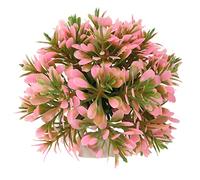 Qukaim Plantes d'aquarium en plastique - Boule d'herbe artificielle en plastique - Colorfast - Pour l'aménagement paysager d'aquarium, rose, 10 cm de diamètre, idéale pour les environnements