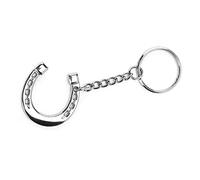 Qukaim Porte-clés en forme de fer à cheval pour clés de voiture, cartes de contrôle Acc, design de bits de cheval torsadés, métal, cadeau unique pour les équestres