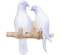Qukaim Porte-manteau avec oiseaux sur branche - Imperméable - Fixation murale - Cintre décoratif pour chapeaux - Design de style animal - Violet clair