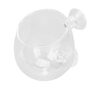 Qukaim Pot en verre pour plantes d'aquarium avec ventouses pour paysages d'eau douce et d'eau de mer, diamètre de 10 cm, design transparent