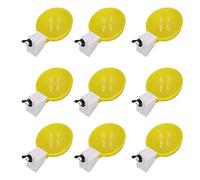 Qukaim Quail Waterer Lot de 9 gobelets d'eau pour poulet, canard, oie, caille, volaille, jaune