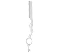 Qukaim Rasoir de coupe de cheveux, rasoir à effiler professionnel, couteau de coupe de cheveux et texturisant, argenté, design léger pour la coiffure et la coupe, idéal pour un usage en salon et à la