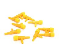 Qukaim Répartiteur de pompe à air d'aquarium en forme de T en plastique à 2 voies, répartiteur de pompe à air pour aquarium, levier de commande, compatible avec les tubes d'air standard