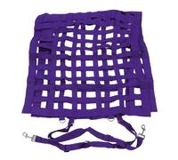Qukaim Sac à foin pour cheval, grande capacité, mangeoire lente avec plusieurs treillis, filets violets, idéal pour l'alimentation des chevaux, design, facile à utiliser