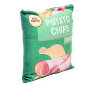 Qukaim Sac à goûter pour chien - Jouet en peluche pour chien - Chips de pommes de terre - Papier à hochet intégré - Résistant aux morsures - Jouet pour chiots - Motif rouleau d'agneau - Vert