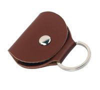 Qukaim Sac de rangement pour médiators de guitare, étui en PU portable multifonction avec porte-clés, marron, idéal pour le rangement et l'organisation des médiators de guitare, multicolore,