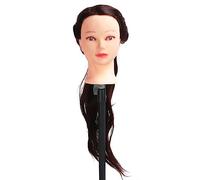 Qukaim Tête de mannequin de coiffure pour l'entraînement à la coiffure, clips d'extension de cheveux à 9 dents, clips en forme de U, outils de support, idéal pour le tressage et la pratique du