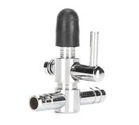 Qukaim Vanne de contrôle en acier inoxydable - Valve de contrôle d'air pour aquarium - Accessoire de distributeur d'air - Design durable avec bouchon - Convient pour l'eau douce et l'eau salée