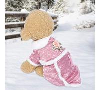 Qukaim Vêtements d'hiver pour animaux de compagnie en coton mignon style chinois Tang Suit Vêtements pour petit chien Chiot Manteau Tenue confortable pour animaux de compagnie, idéal pour temps frais,