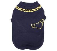 Qukaim Vêtements en coton pour chien, chemises pour chien, impression printanière, gilet mignon pour chiot, bleu, taille S, vêtements pour petits chiens, fournitures légères pour animaux de compagnie