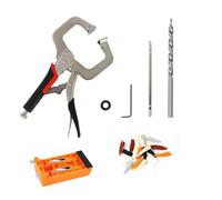 QUKFGCLGM 1 kit de gabarit de perçage de Poche pour menuiserie, Tout-en-Un, pour positionnement de menuiserie, perçage de Chevilles, kit de vis de menuiserie, Travail du Bois Professionnel à Domicile