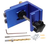 QUKFGCLGM Gabarit de perçage pour Trous de Poche, Guide de perçage à Double Angle de 15 degrés, Outils et équipements pour Le Travail du Bois, Couleur aléatoire
