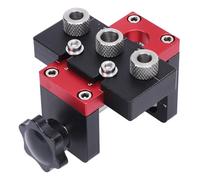 QUKFGCLGM Kit de gabarit de perçage 3 en 1 pour Trous de Poche, gabarit de perçage en Alliage d'aluminium à centrage Automatique, Guide de Cheville 8 mm, 10 mm, 15 mm, perforateur pour menuiserie