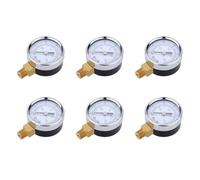 QUKFGCLGM Manomètre 6X - 0-30 Psi 0-2 Bar Mini Manomètre à Cadran Compresseur Compteurs Manomètre Hydraulique Jauge Double Échelle Noir