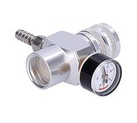 QUKFGCLGM Régulateur de Pression de gaz CO2, régulateur de Pression, vanne de régulation de CO2 avec manomètre, contrôleur de Mini-Bouteille de bière réglable, Filetage 90 psi
