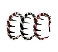 Qukoielly Bandes pour Cheveux avec Dents - Bandeau Anti-Dérapant Vague Pour Les Femmes Avec Dents | Accessoire Coiffure avec Picots, Idée Cadeau Féminin