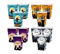 Qukoielly Boîtes à Popcorn Halloween - Boîtes de Snack avec Popcorn et Biscuits 12 Pièces | Récipient à Bonbons et Biscuits pour Chasse aux Bonbons Fournitures de Fête d'halloween