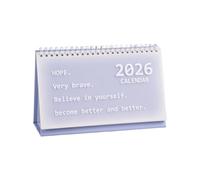 Qukoielly Calendrier de bureau 2026 - Planificateur mensuel portable de style coréen, calendrier de bureau facile à organiser | pour enseignants, salles de classe, bureaux, école, famille