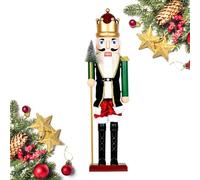 Qukoielly Casse-Noisette Décoratif | Soldat Casse-Noisette 40 cm pour Étagères | Statue de Table Lumineuse avec Musique pour Salon Chambre Cuisine,Décoration de Noël pour Table Buffet Meuble