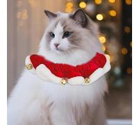Qukoielly Collier De Noël pour Chien,Accessoire pour Chat et Animal de Compagnie Lors des Fêtes | Collier de Noël Ajustable pour Animaux avec Clochette pour Intérieur, Extérieur, Dressage et Maison