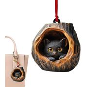 Qukoielly Décorations de Noël Animaux | Ornements Animaux Réalistes 2D en Acrylique,Pendable Portable pour Voiture Maison Sacs Cadeaux Téléphones et Collègues