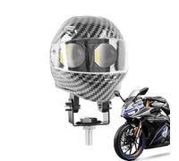 Qukoielly Feux de Brouillard LED pour Motos - Projecteur Auxiliaire Style Casque pour Motocyclettes - Projecteur Étanche pour Motocyclette - pour Scooter, Quad, Conduite Tout Terrain, sur Terre et