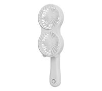 Qukoielly Ventilateur portatif | Ventilateur à main électrique | Design à double tête Appareil de refroidissement Portable Fournitures pour barbecue, camping, jogging, mariage, pêche, randonnée