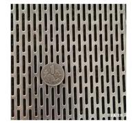 Qulamrdk 304 INOX Acier Perforé Tôle, Plaque Perforée en Métal Tôle Perforée Grille INOX Grillage Gouttiere pour Ventilation Grill Fumer Thick 1.2mm(1.2mm Thick,45x45cm)