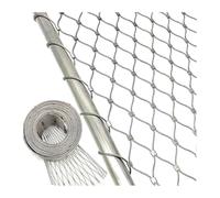 Qulamrdk 304 Inox Cable Acier Filet Inoxydable Corde, Sécurité Metalprotection Flexible Mailles Maille 10cm,2mm Filet de Clôture Grille de Protection(1.2x5m/3.93x16.40ft)